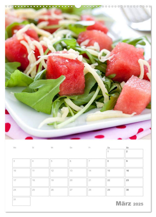 Vegetarisch durch das Jahr / Planer (CALVENDO Wandkalender 2025)