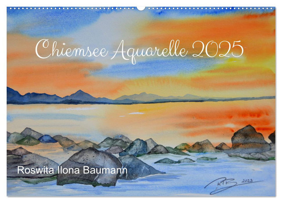 Chiemsee Aquarelle (CALVENDO Wandkalender 2025)