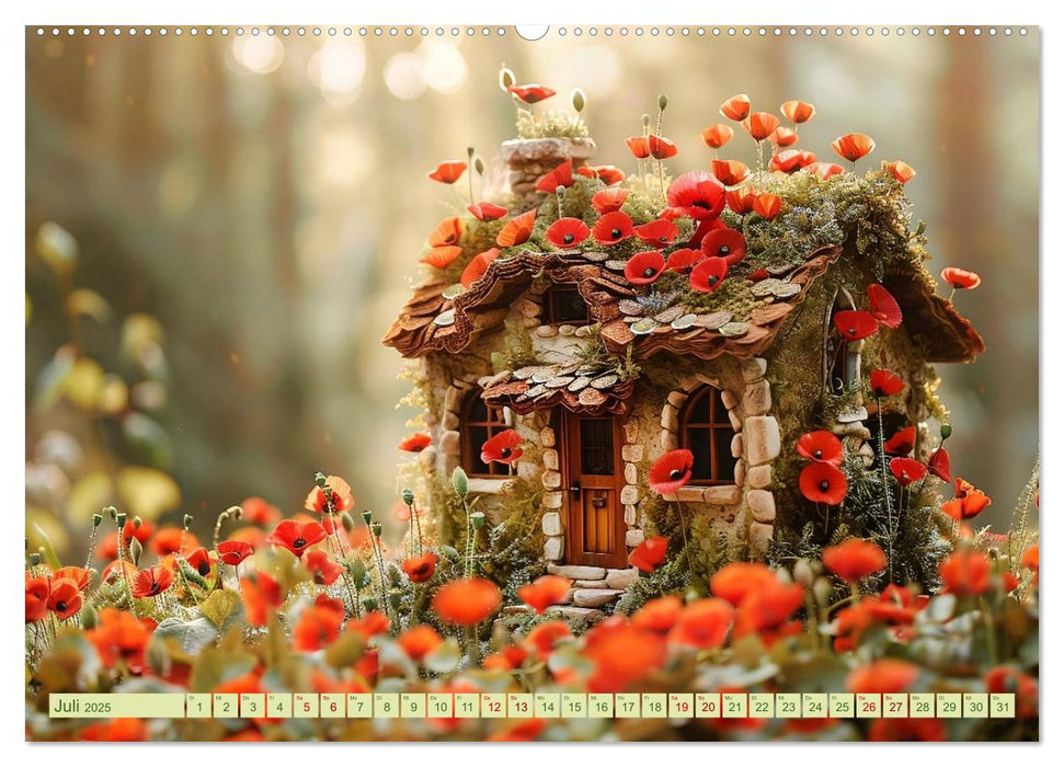 Das kleine Häuschen im Wald (CALVENDO Premium Wandkalender 2025)