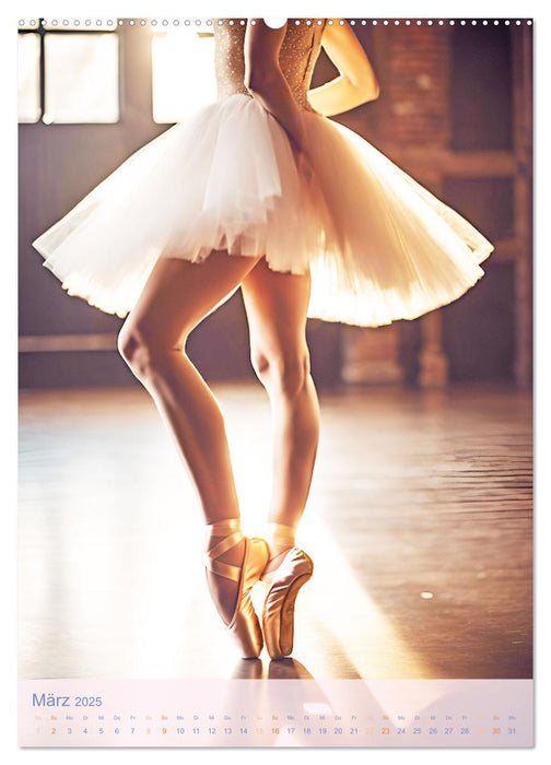 Mit Tutu und Spitzenschuhen Impressionen aus dem Ballett (CALVENDO Wandkalender 2025)