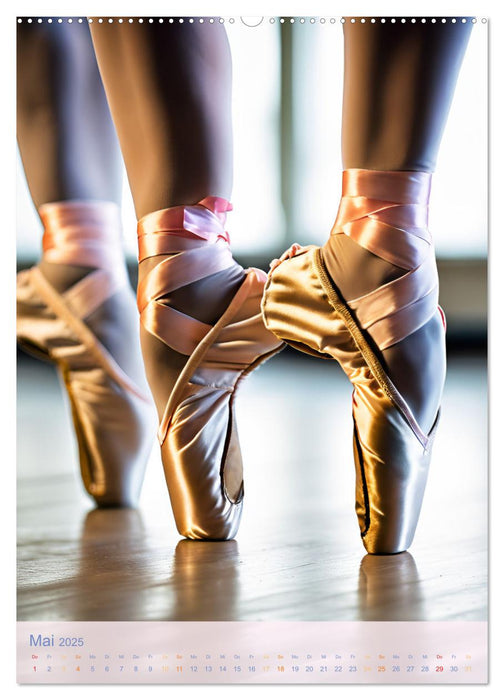 Mit Tutu und Spitzenschuhen Impressionen aus dem Ballett (CALVENDO Wandkalender 2025)