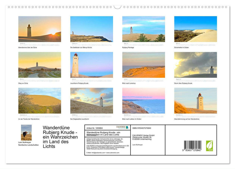 Wanderdüne Rubjerg Knude - ein Wahrzeichen im Land des Lichts (CALVENDO Premium Wandkalender 2025)