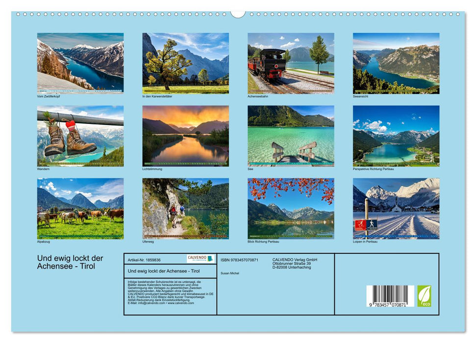 Und ewig lockt der Achensee - Tirol (CALVENDO Premium Wandkalender 2025)