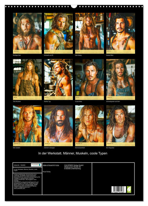 In der Werkstatt. Männer, Muskeln, coole Typen (CALVENDO Wandkalender 2025)
