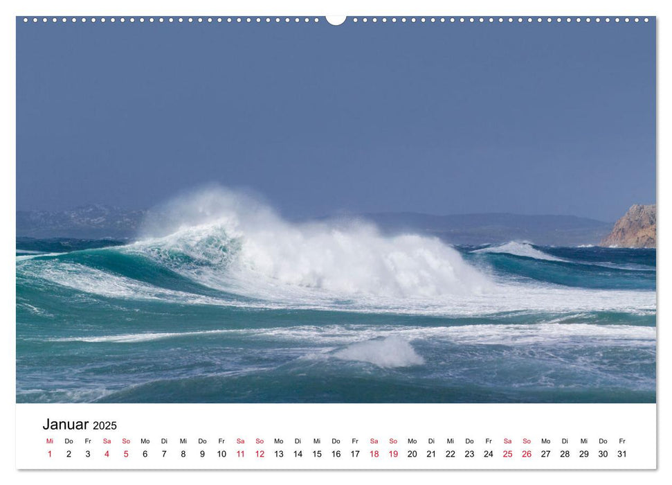 Naturschauspiel Wellen (CALVENDO Premium Wandkalender 2025)
