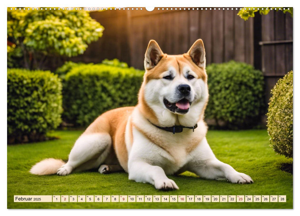 Akita Inu - Inbegriff der Treue (CALVENDO Premium Wandkalender 2025)