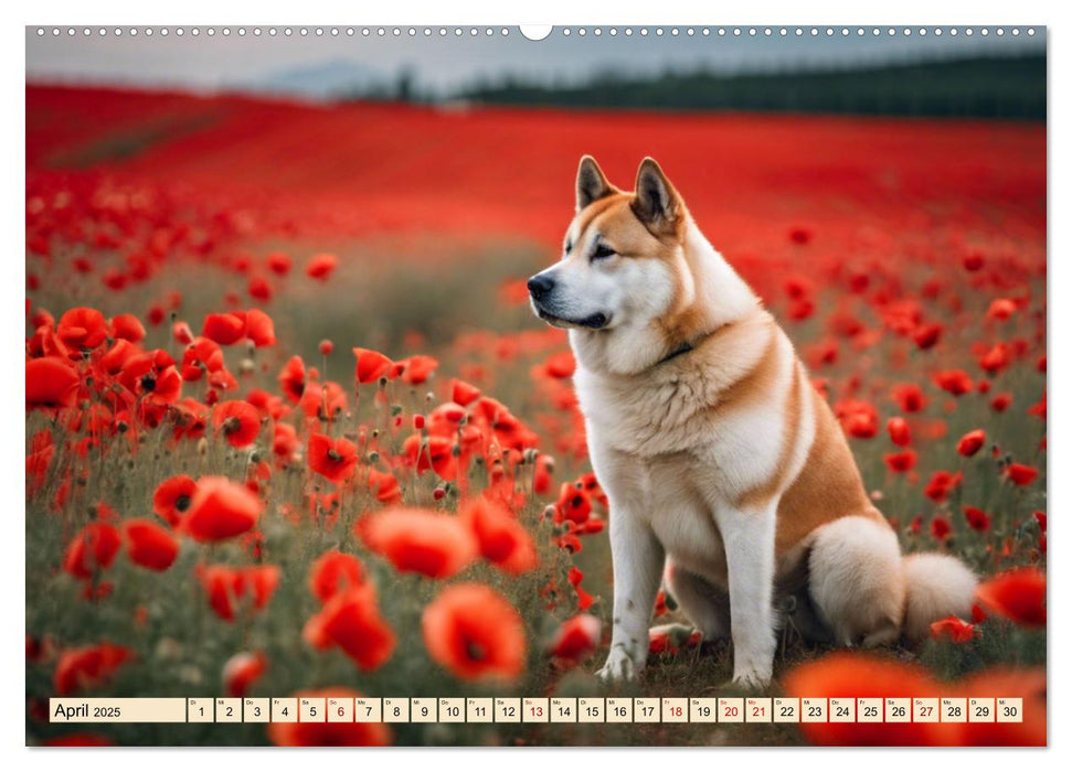 Akita Inu - Inbegriff der Treue (CALVENDO Premium Wandkalender 2025)