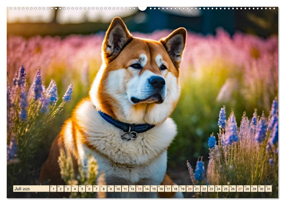 Akita Inu - Inbegriff der Treue (CALVENDO Premium Wandkalender 2025)