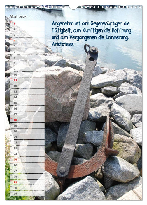 maritim inspiriert / Geburtstagskalender (CALVENDO Wandkalender 2025)