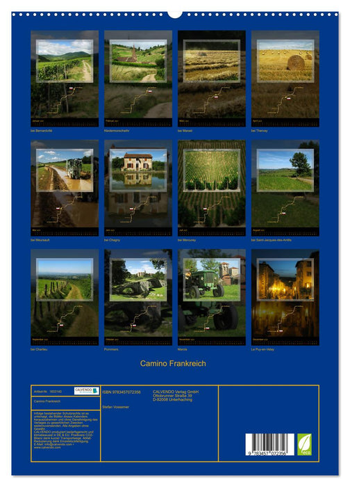 Camino Frankreich (CALVENDO Premium Wandkalender 2025)