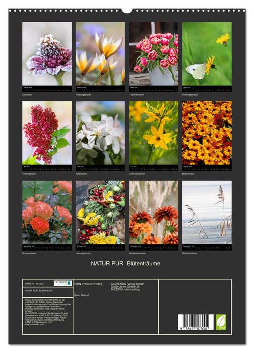 NATUR PUR Blütenträume (CALVENDO Premium Wandkalender 2025)