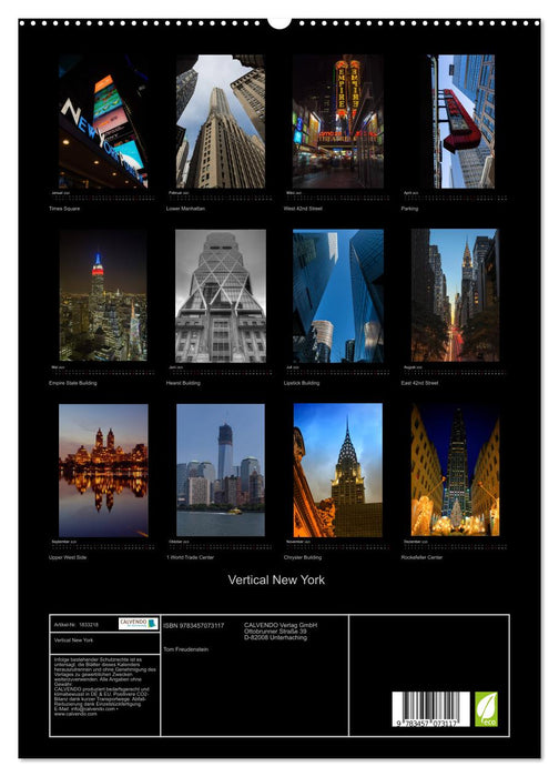 Vertical New York (CALVENDO Premium Wandkalender 2025)