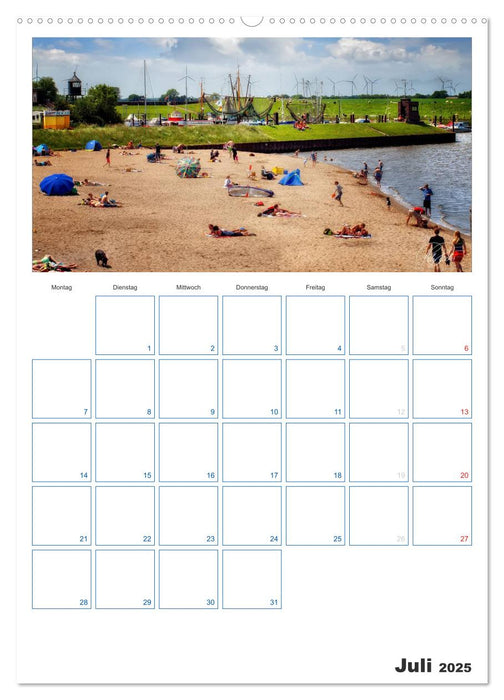 Friesland - Nordseebad Dangast (CALVENDO Premium Wandkalender 2025)