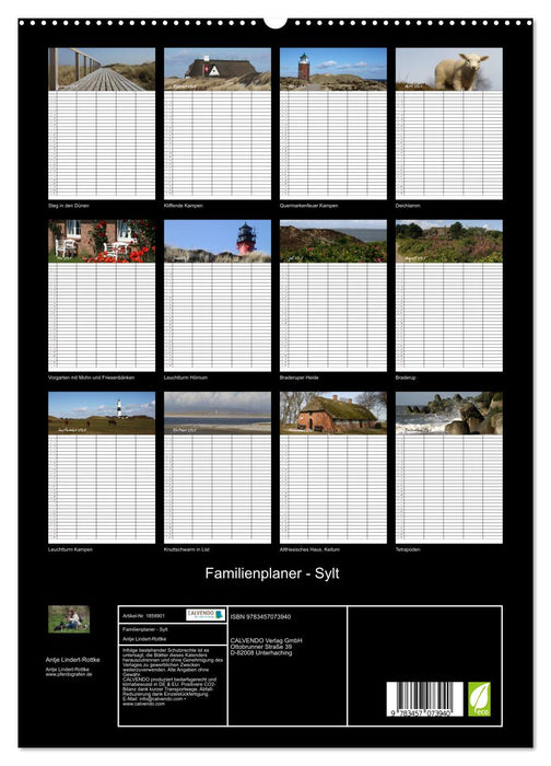 Familienplaner - Sylt (CALVENDO Premium Wandkalender 2025)