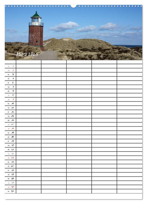 Familienplaner - Sylt (CALVENDO Premium Wandkalender 2025)