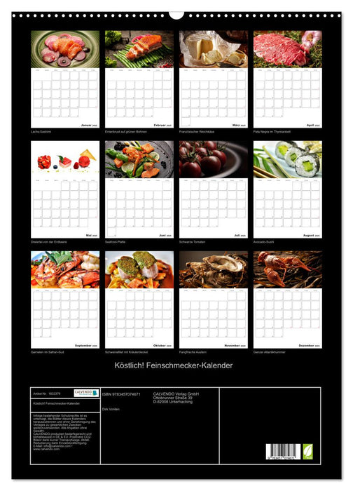 Köstlich! Feinschmecker-Kalender (CALVENDO Wandkalender 2025)