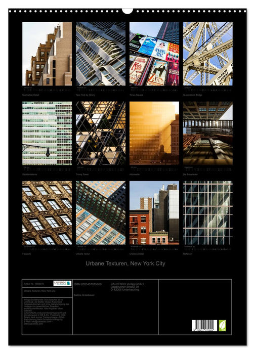 Urbane Texturen, New York City (CALVENDO Wandkalender 2025)
