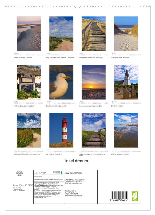 Insel Amrum (CALVENDO Premium Wandkalender 2025)