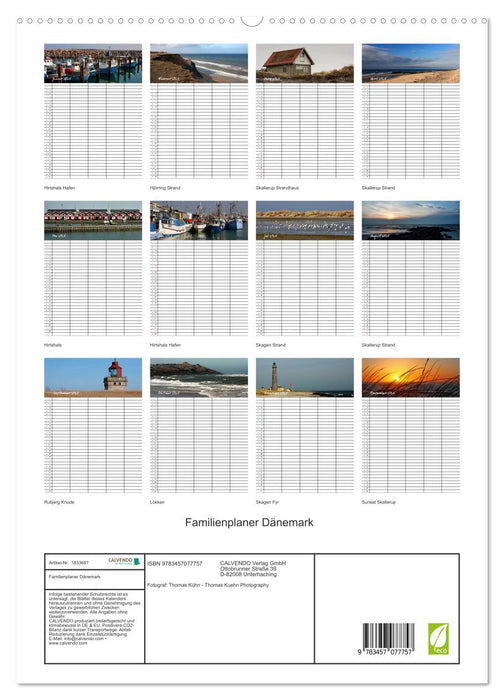 Familienplaner Dänemark (CALVENDO Premium Wandkalender 2025)