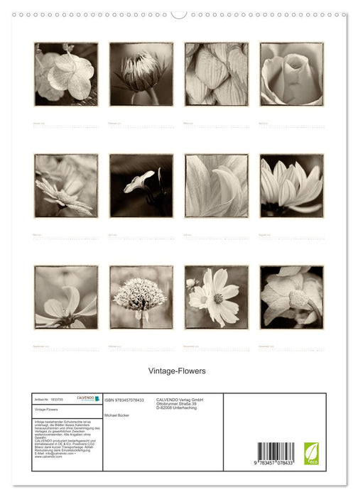 Vintage-Flowers (CALVENDO Premium Wandkalender 2025)