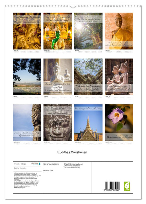 Buddhas Weisheiten (CALVENDO Premium Wandkalender 2025)