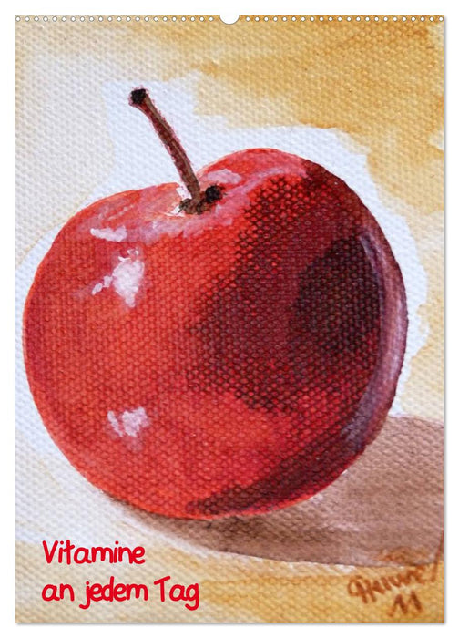 Obst in Aquarell, Vitamine an jedem Tag (CALVENDO Wandkalender 2025)