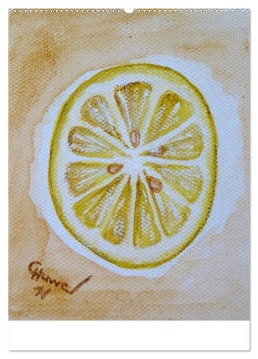 Obst in Aquarell, Vitamine an jedem Tag (CALVENDO Wandkalender 2025)