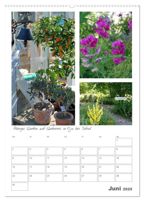 Gärten in Schweden (CALVENDO Wandkalender 2025)