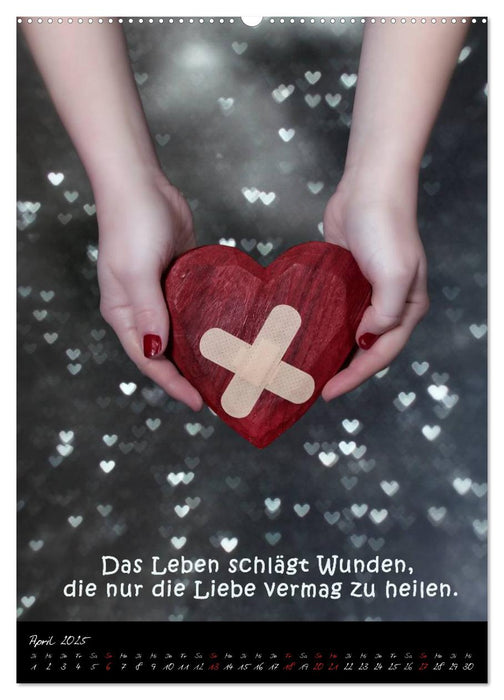 Die Liebe und Das Herz (CALVENDO Premium Wandkalender 2025)