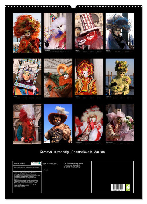 Karneval in Venedig - Phantasievolle Masken (CALVENDO Wandkalender 2025)