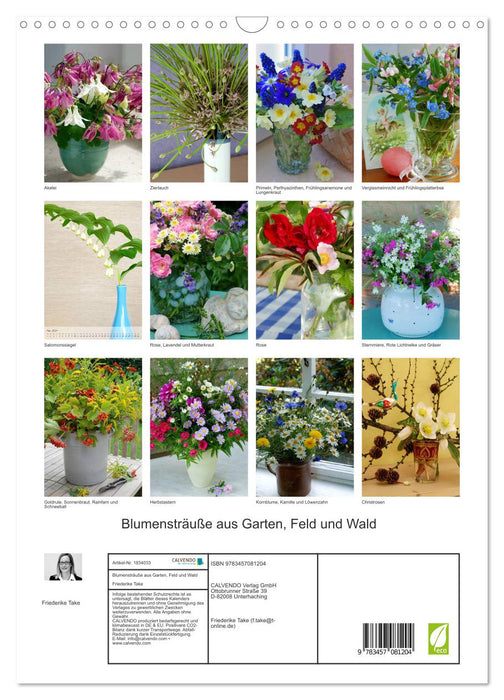 Blumensträuße aus Garten, Feld und Wald (CALVENDO Wandkalender 2025)