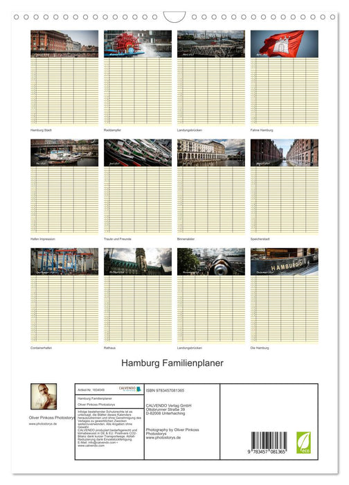 Hamburg Familienplaner (CALVENDO Wandkalender 2025)