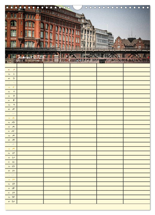 Hamburg Familienplaner (CALVENDO Wandkalender 2025)