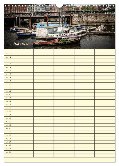 Hamburg Familienplaner (CALVENDO Wandkalender 2025)