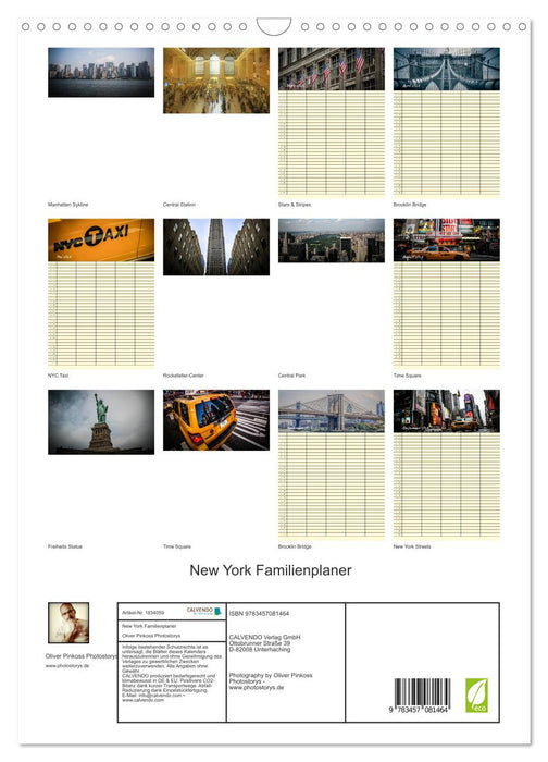 New York Familienplaner (CALVENDO Wandkalender 2025)