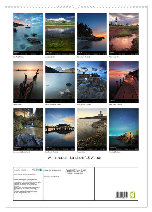 Waterscapes - Landschaft & Wasser (CALVENDO Wandkalender 2025)