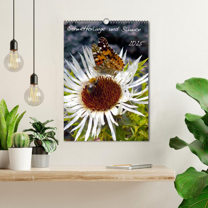 Schmetterlilnge und Blumen (CALVENDO Wandkalender 2025)