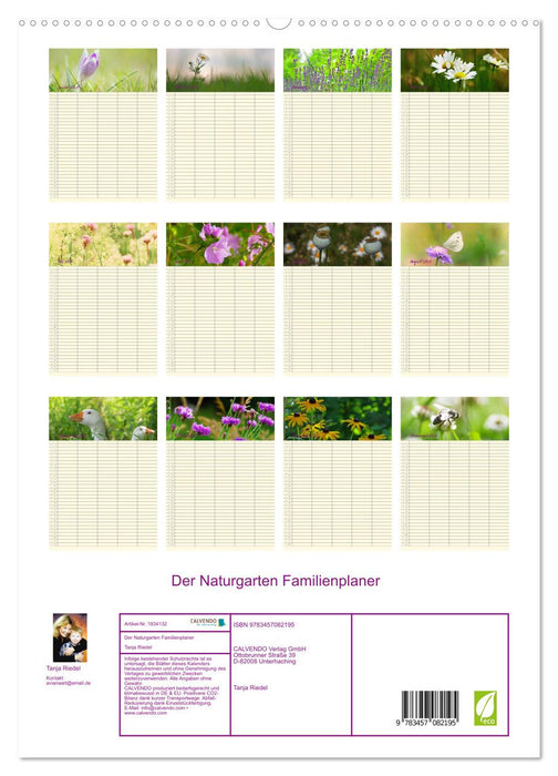 Der Naturgarten Familienplaner (CALVENDO Premium Wandkalender 2025)