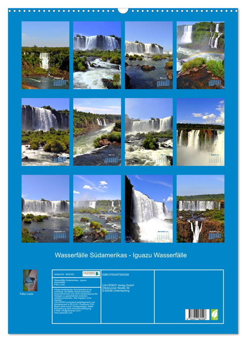 Wasserfälle Südamerikas - Iguazu Wasserfälle (CALVENDO Wandkalender 2025)