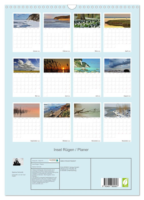 Insel Rügen / Planer (CALVENDO Wandkalender 2025)