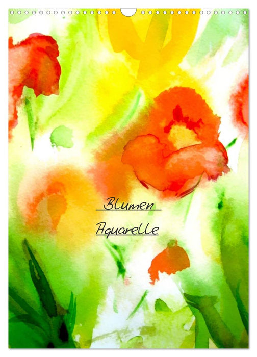 Blumenaquarelle (CALVENDO Wandkalender 2025)