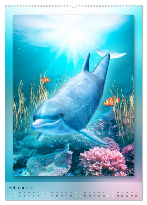 Delfine - Kalender (CALVENDO Wandkalender 2025)