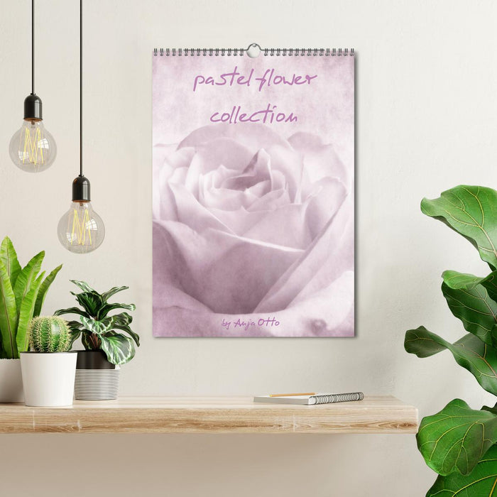 pastel flower collection (CALVENDO Wandkalender 2025)