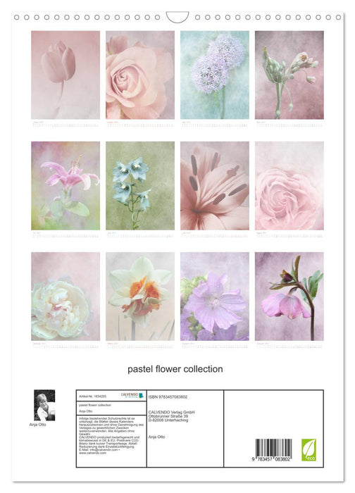 pastel flower collection (CALVENDO Wandkalender 2025)