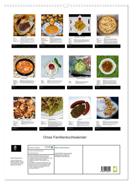 Omas Familienkochkalender (CALVENDO Wandkalender 2025)