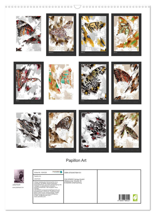 Papillon Art (CALVENDO Wandkalender 2025)