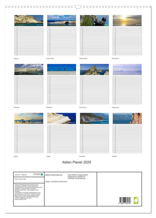 Italien Planer 2025 (CALVENDO Wandkalender 2025)
