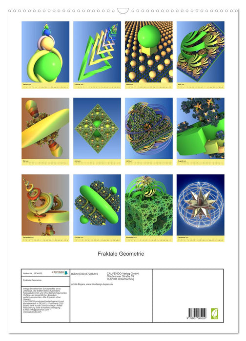 Fraktale Geometrie (CALVENDO Wandkalender 2025)