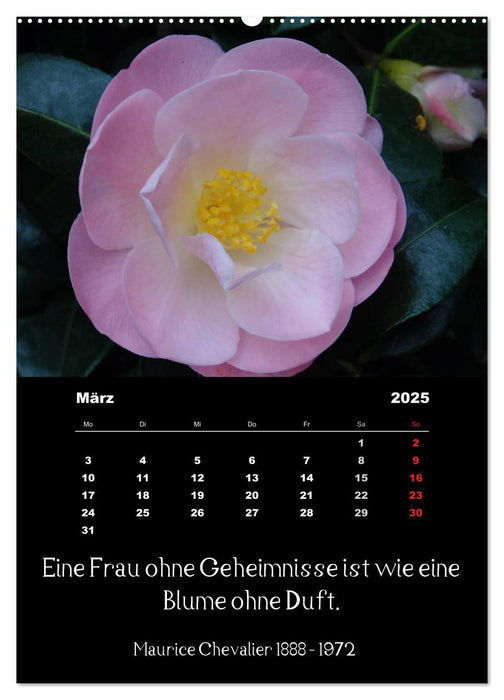 Sprüche und Zitate berühmter Personen über Blumen und Natur (CALVENDO Wandkalender 2025)