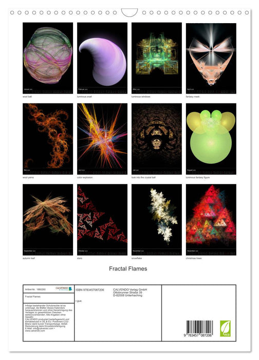 Fractal Flames (CALVENDO Wandkalender 2025)